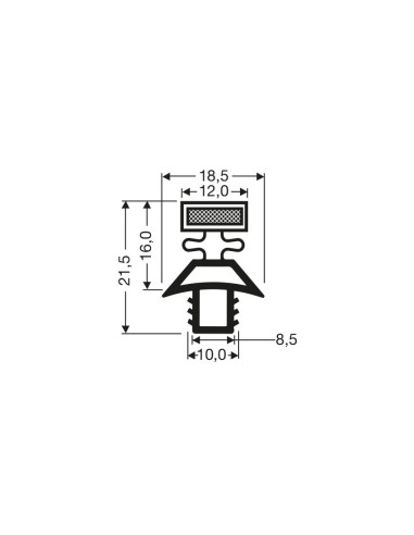 Joint magnetique - 2440mm/lng avec aimant b25 JPC-1720 - Linum 