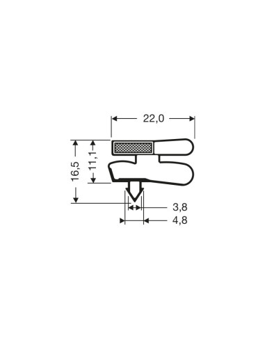 Joint magnetique - 2550mm/lng avec aimant m25 JPC-1520 - Linum 