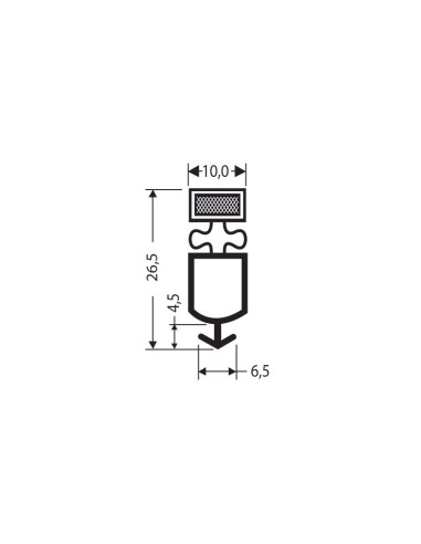 Joint a clipser - aimant compris 2350mm/lng JPC-1500 - Linum 