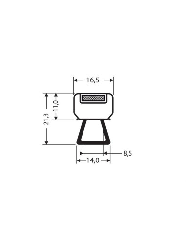 Joint magnetique - 2550mm/lng avec aimant ms20 JPC-1480 - Linum 