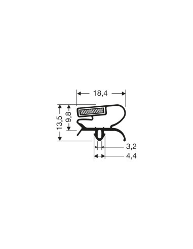 Joint magnétique tpe - 2550mm/lng JPC-1334 - Linum 