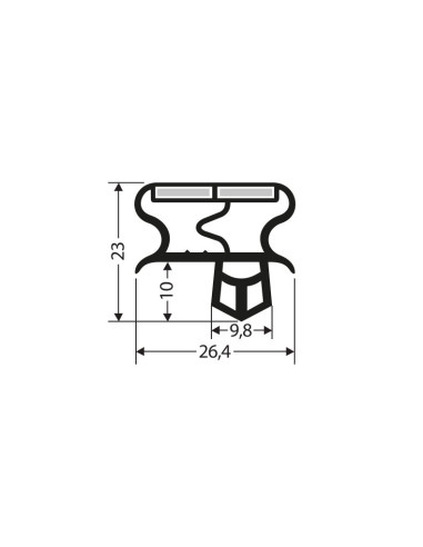 Joint magnetique - 2500mm/lng avec aimant m18 JPC-1310 - Linum 