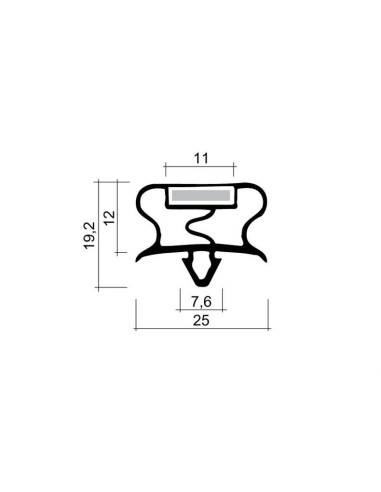 Joint magnetique - 2550mm/lng avec aimant m18 JPC-1290 - Linum 