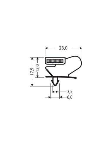 Joint magnetique - 2550mm/lng avec aimant m18 JPC-1250 - Linum 