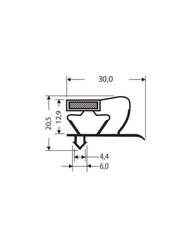 Joint magnetique - 2650mm/lng avec aimant m18 JPC-1210 - Linum 