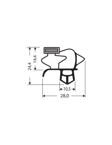 Joint magnetique - 2550mm/lng avec aimant c25 JPC-1170 - Linum 