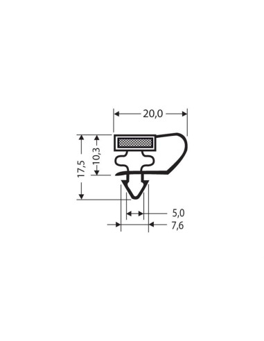 Joint magnetique avec aimant m25 2.55mtr/lng JPC-1120 - Linum 