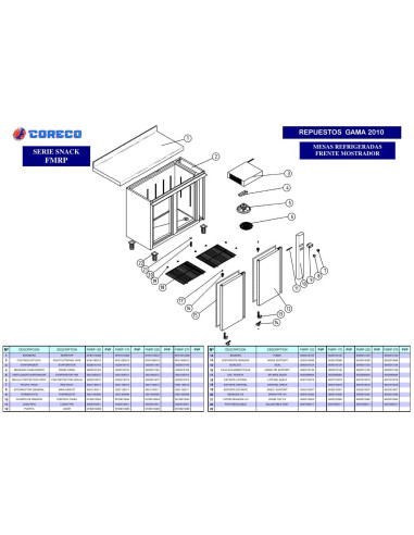 Pièces détachées CORECO FMRP 220 Annee 2010 