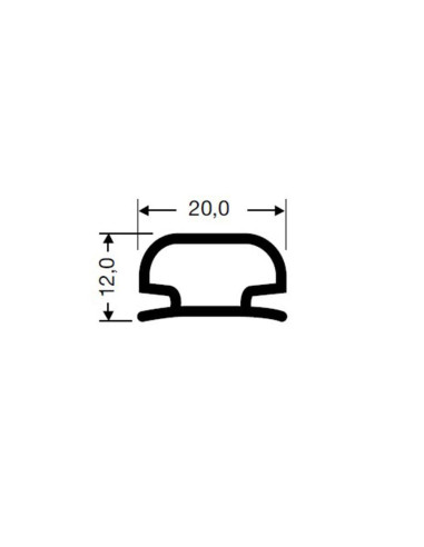 Profil plat pvc 2000mm/lng JPF-0330 - Linum 