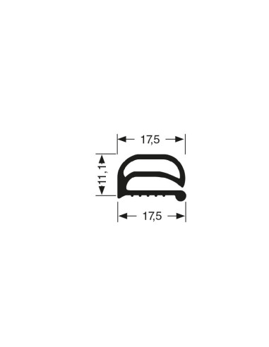 Profil plat aimante - 2440mm/lng avec aimant m25 JPF-0230 - Linum 