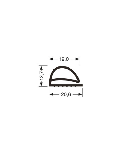 Profil plat - gris 2440mm/lng JPF-0210 - Linum 