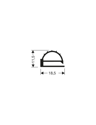 Profil plat pvc 2550mm/lng JPF-0151 - Linum 