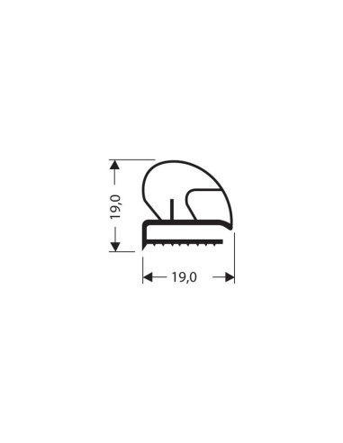 Profil plat pvc 2550mm/lng JPF-0120 - Linum 