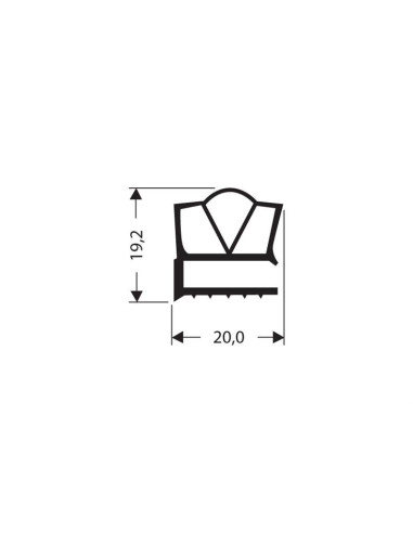 Profil plat pvc - blanc 2550mm/lng JPF-0100 - Linum 