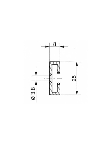 Raidisseur en alu 2962 pour joint 2920dv FDG-2962 - Linum 