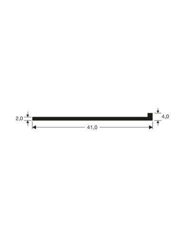 Joint en caoutchouc modele l noir largeur 41 mm JCR-0520 - Linum 