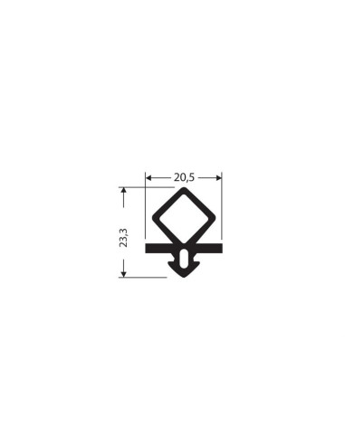 Joint caoutchouc noir JCR-0300 - Linum 