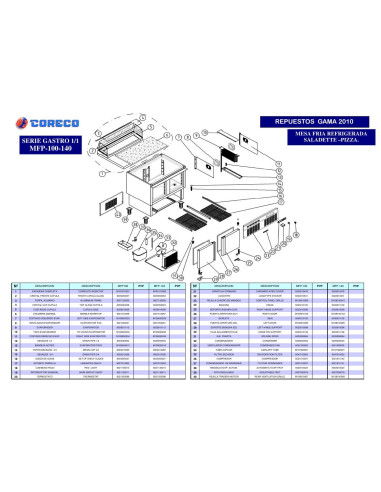 Pièces détachées CORECO MFP 140 Annee 2010 