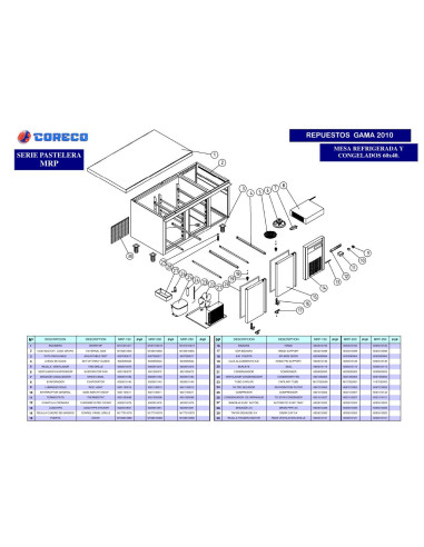 Pièces détachées CORECO MRP 200 Annee 2010 