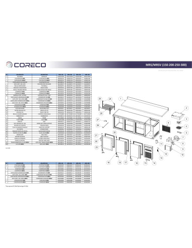 Pièces détachées CORECO MRS-150 (2020) Annee 202003- 