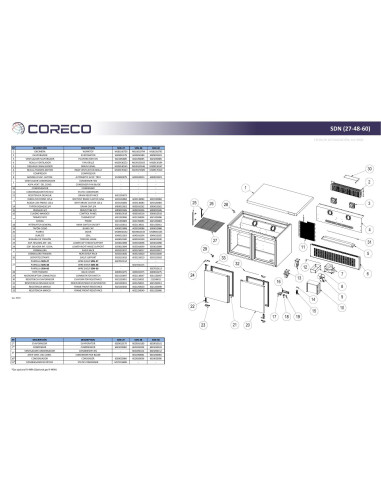 Pièces détachées CORECO SDN-27 Annee 202003- 