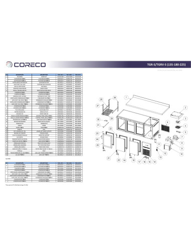 Pièces détachées CORECO TGR-135-S (202003-) Annee 202003- 