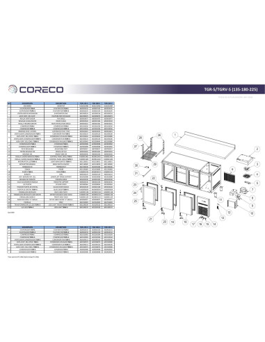 Pièces détachées CORECO TGR-135-S (202004-) Annee 202004- 