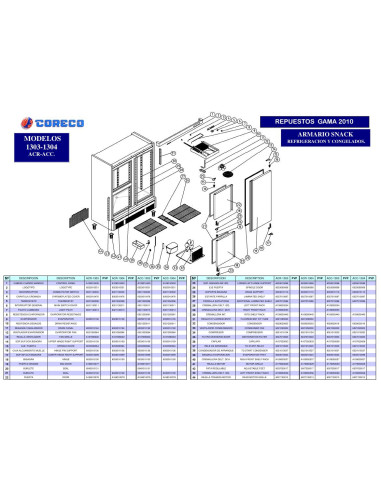 Pièces détachées CORECO ACC 1303 Annee 2010 