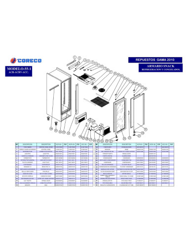 Pièces détachées CORECO ACC 55-1 Annee 2010 
