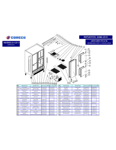 Pièces détachées CORECO ACC125 3 Annee 2010 