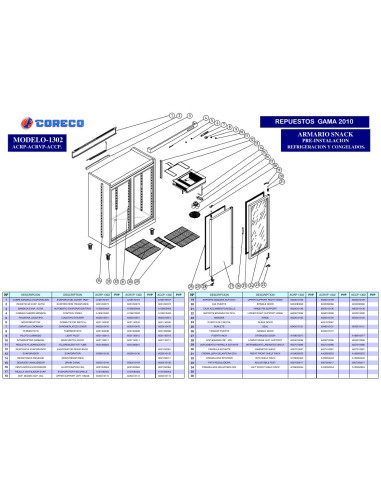 Pièces détachées CORECO ACCP 1302 Annee 2010 