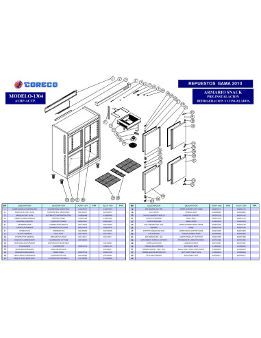 Pièces détachées CORECO ACCP 1304 Annee 2010 