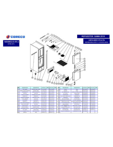 Pièces détachées CORECO ACR 55-2 Annee 2010 