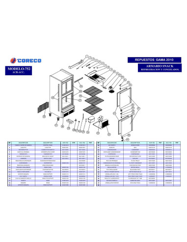 Pièces détachées CORECO ACR 752 Annee 2010 