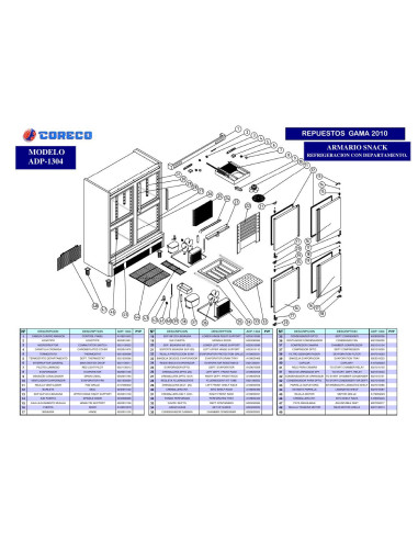 Pièces détachées CORECO ADP 1304 Annee 2010 