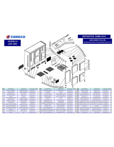 Pièces détachées CORECO ADP 2005 Annee 2010 