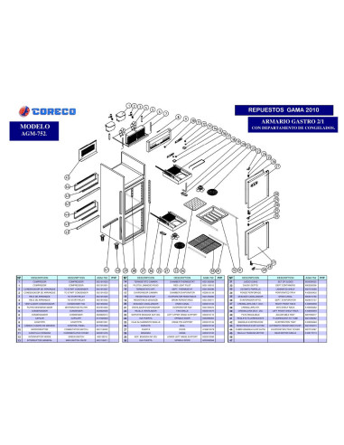 Pièces détachées CORECO AGM 752 Annee 2010 