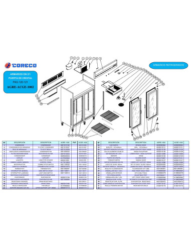 Pièces détachées CORECO AGRE 1002 Annee 2011 
