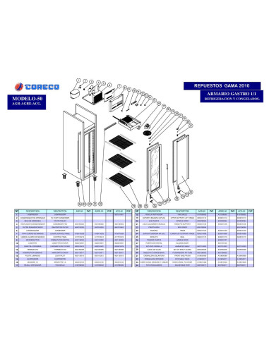 Pièces détachées CORECO AGRE 50 Annee 2010 