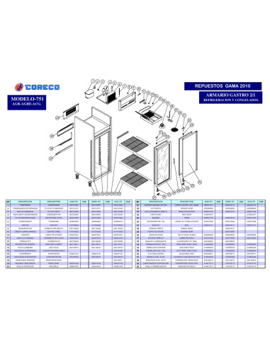 Pièces détachées CORECO AGRE 751 Annee 2010 