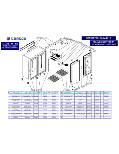 Pièces détachées CORECO AGREP 1002 Annee 2010 