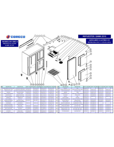 Pièces détachées CORECO AGRP 1004 Annee 2010 