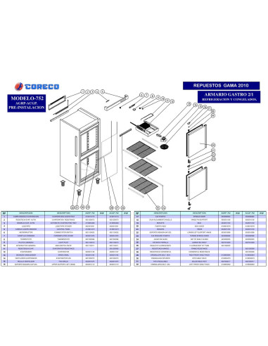 Pièces détachées CORECO AGRP 752 Annee 2010 