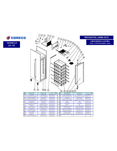 Pièces détachées CORECO AP 55 Annee 2010 