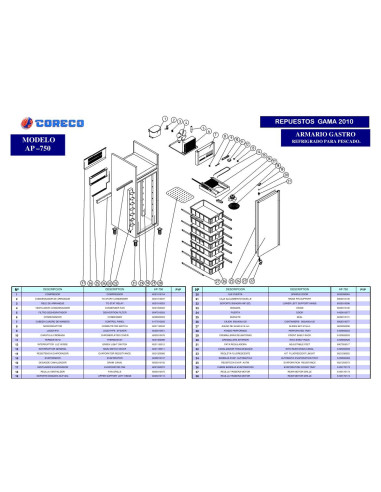 Pièces détachées CORECO AP 750 Annee 2010 