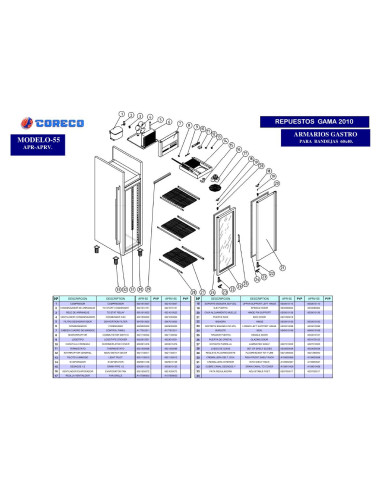 Pièces détachées CORECO APR 55 Annee 2010 