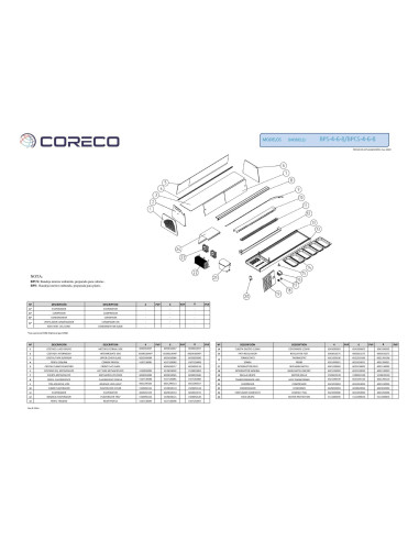 Pièces détachées CORECO BPCS-4 Annee 202003- 