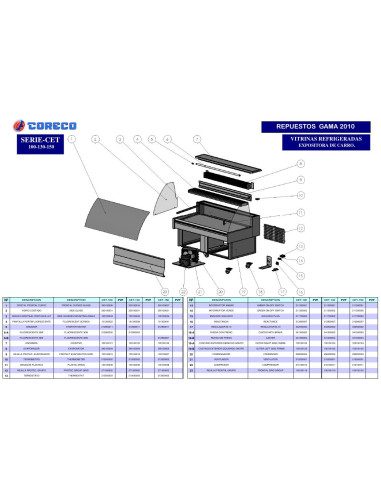 Pièces détachées CORECO CET 130 Annee 2010 