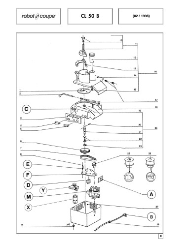 Pièces détachées pour Coupe-légumes CL 50 B - Robot Coupe 