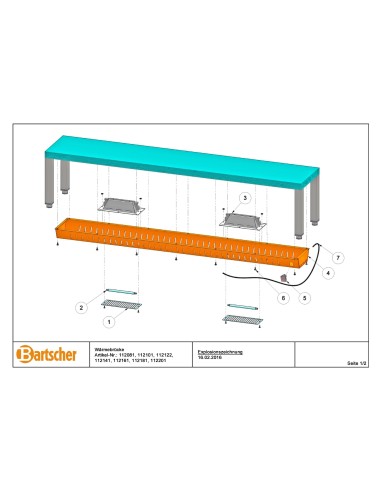 Pièces détachées pour Pont thermique WBS1400 I3HR marque Bartsher 